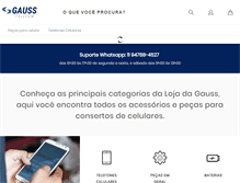 Tablet Screenshot of lojadagauss.com.br